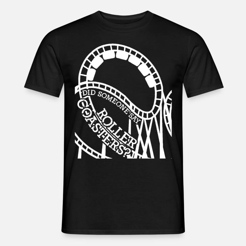 Roller coaster rider saying roller coaster - Men’s T-shirt - black