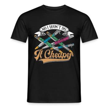 Pen Turning Kit - Men's T-Shirt - black - Front - AI Model Male 178 light (178cm)