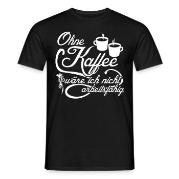 Morgenmuffel Kaffeetrinker Kaffee - Männer T-Shirt - Schwarz - Vorne - AI Model Male 178 light (178cm)