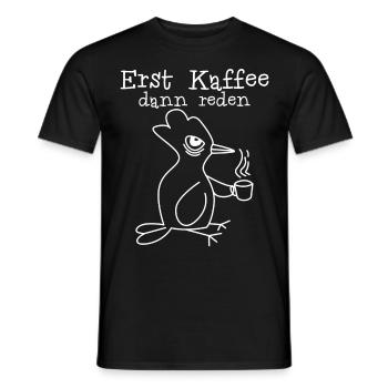 Morgenmuffel Kaffee Vogel Kaffeetrinker - Männer T-Shirt - Schwarz - Vorne - AI Model Male 178 light (178cm)