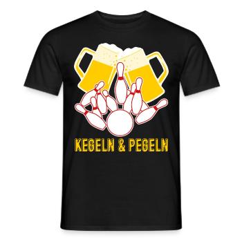 Kegeln Bier trinken Kegler Kegelverein - Männer T-Shirt - Schwarz - Vorne - AI Model Male 178 light (178cm)