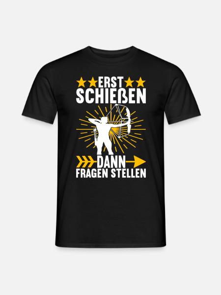 Bogenschießen Bogenschütze - Männer T-Shirt - Schwarz