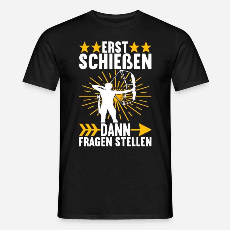 Bogenschießen Bogenschütze - Männer T-Shirt - Schwarz