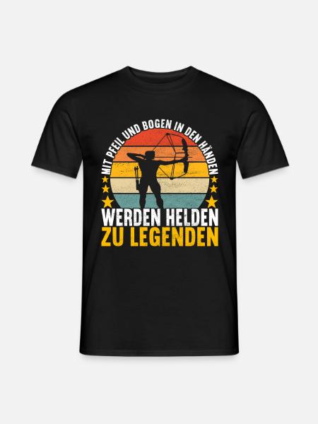 Bogenschießen Bogenschütze - Männer T-Shirt - Schwarz