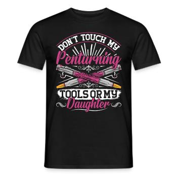 Pen Turning Kit - Men's T-Shirt - black - Front - AI Model Male 178 light (178cm)