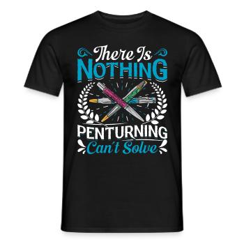 Pen Turning Kit - Men's T-Shirt - black - Front - AI Model Male 178 light (178cm)