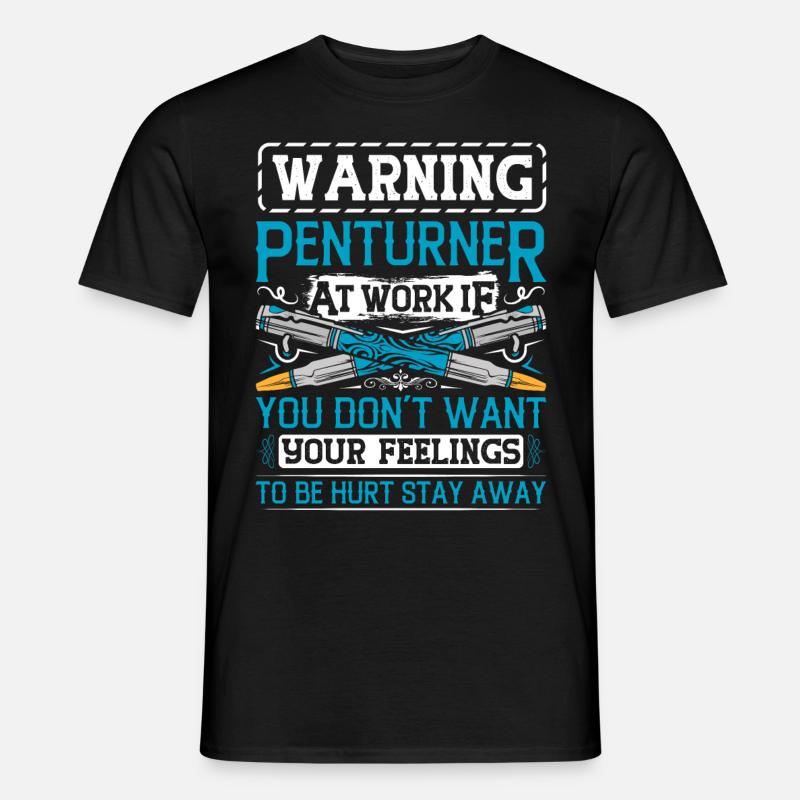 Pen Turning Kit - Männer T-Shirt - Schwarz