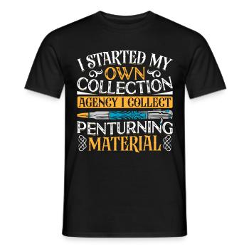 Pen Turning Kit - Men's T-Shirt - black - Front - AI Model Male 178 light (178cm)