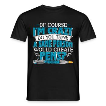 Pen Turning Kit - Men's T-Shirt - black - Front - AI Model Male 178 light (178cm)