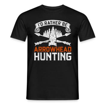 Pointes de flèches Je préfère chasser les pointes de flèches - T-shirt homme - noir - Devant - AI Model Male 178 light (178cm)