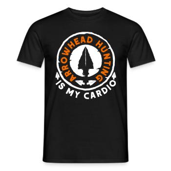 La chasse à la pointe de flèche Pfeilspitzen est mon cardio - T-shirt homme - noir - Devant - AI Model Male 178 light (178cm)