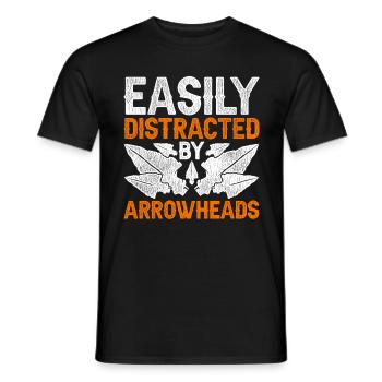 Pfeilspitzen facilement distrait par les pointes de flèches - T-shirt homme - noir - Devant - AI Model Male 178 light (178cm)