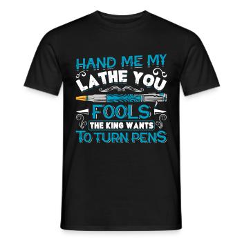 Pen Turning Kit - Men's T-Shirt - black - Front - AI Model Male 178 light (178cm)