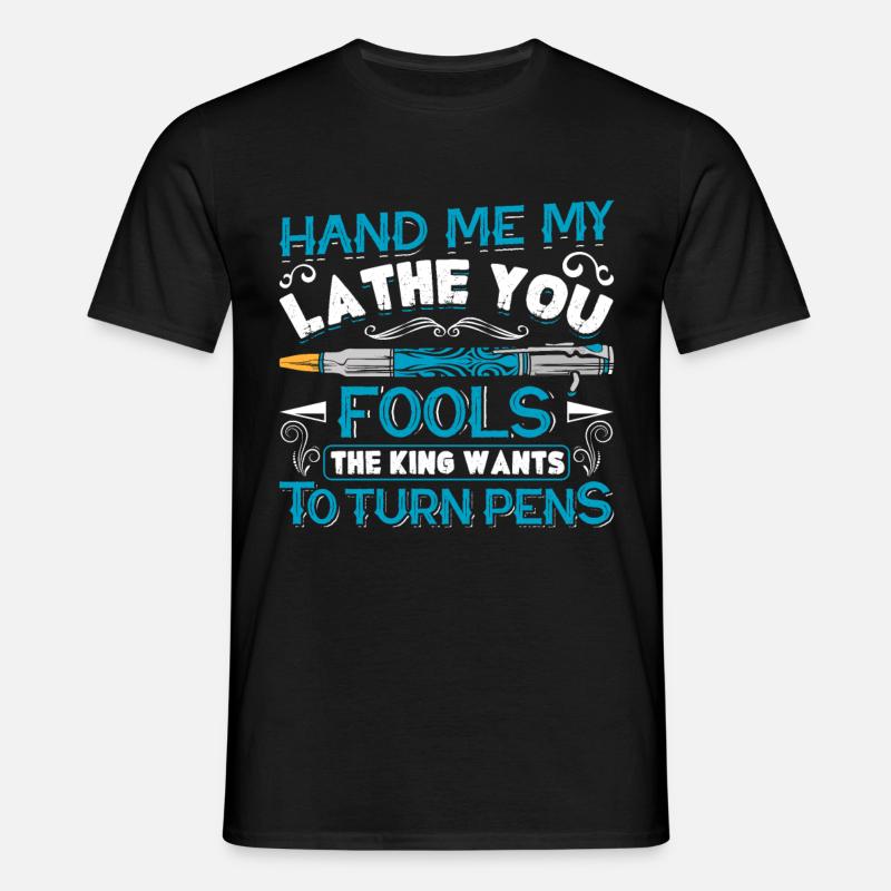 Pen Turning Kit - Männer T-Shirt - Schwarz