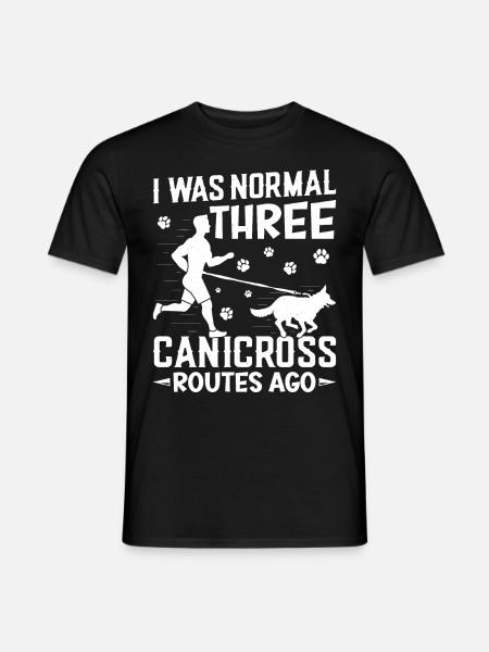 Dog running Canicross Design - Men's T-Shirt - black