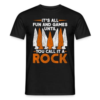 Arrowheads Fun & Games jusqu’à ce que vous l’appeliez un rocher - T-shirt homme - noir - Devant - AI Model Male 178 light (178cm)