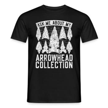 Ask Me About My Arrowhead Collection - Männer T-Shirt - Schwarz - Vorne - AI Model Male 178 light (178cm)