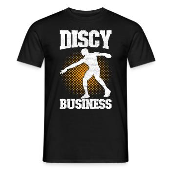 Lanceur de disque Lancer de disque - T-shirt homme - noir - Devant - AI Model Male 178 light (178cm)
