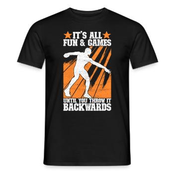 Discus thrower Discus throw - Men's T-Shirt - black - Front - AI Model Male 178 light (178cm)