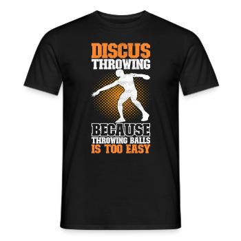 Lanceur de disque Lancer de disque - T-shirt homme - noir - Devant - AI Model Male 178 light (178cm)