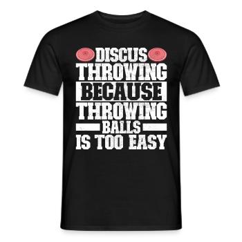 Lanceur de disque Lancer de disque - T-shirt homme - noir - Devant - AI Model Male 178 light (178cm)
