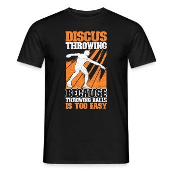 Discus thrower Discus throw - Men's T-Shirt - black - Front - AI Model Male 178 light (178cm)