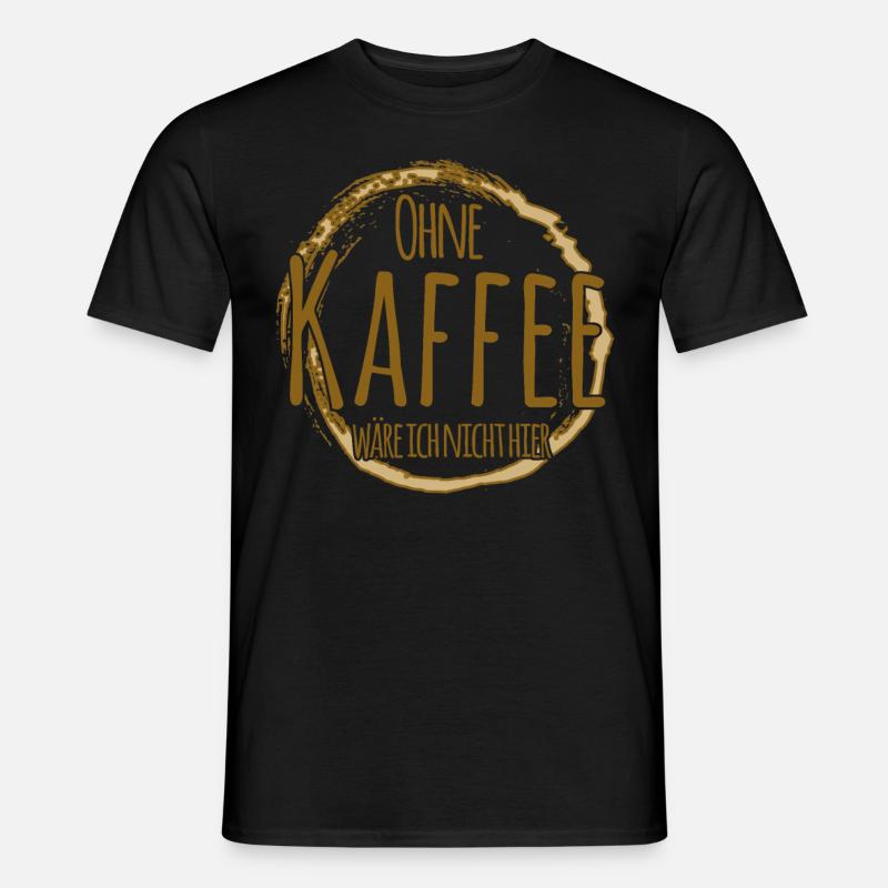Kaffee Morgenmuffel Kaffeetrinker - Männer T-Shirt - Schwarz