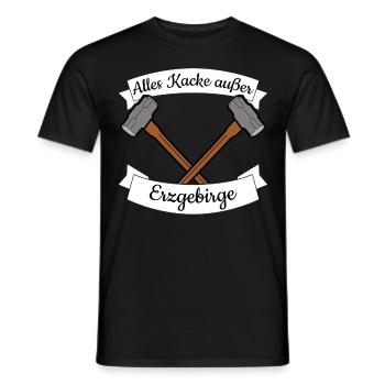 Erzgebirge Sachsen Erzgebirger - Männer T-Shirt - Schwarz - Vorne - AI Model Male 178 light (178cm)