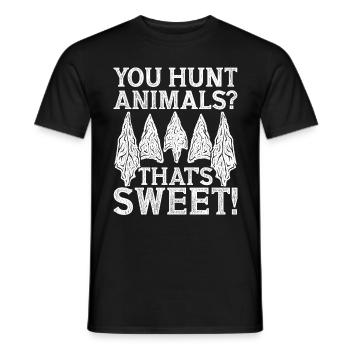 Pfeilspitzen Speerspitze Arrowhead Hunter - Männer T-Shirt - Schwarz - Vorne - AI Model Male 178 light (178cm)