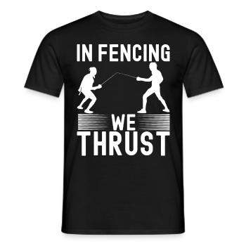 Fechten Fechtsport - Männer T-Shirt - Schwarz - Vorne - AI Model Male 178 light (178cm)