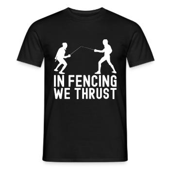 Fechten Fechtsport - Männer T-Shirt - Schwarz - Vorne - AI Model Male 178 light (178cm)
