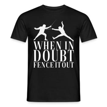 Fechten Fechtsport - Männer T-Shirt - Schwarz - Vorne - AI Model Male 178 light (178cm)