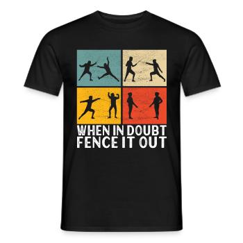 Fechten Fechtsport - Männer T-Shirt - Schwarz - Vorne - AI Model Male 178 light (178cm)