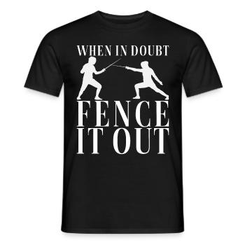 Fechten Fechtsport - Männer T-Shirt - Schwarz - Vorne - AI Model Male 178 light (178cm)