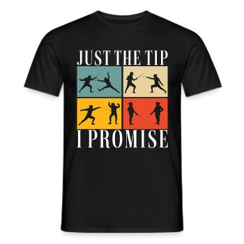 Fechten Fechtsport - Männer T-Shirt - Schwarz - Vorne - AI Model Male 178 light (178cm)
