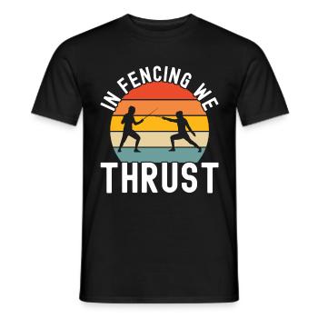 Fechten Fechtsport - Männer T-Shirt - Schwarz - Vorne - AI Model Male 178 light (178cm)
