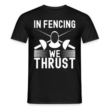 Fechten Fechtsport - Männer T-Shirt - Schwarz - Vorne - AI Model Male 178 light (178cm)