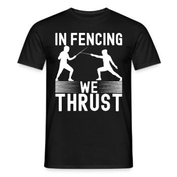 Fechten Fechtsport - Männer T-Shirt - Schwarz - Vorne - AI Model Male 178 light (178cm)