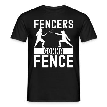 Fechten Fechtsport - Männer T-Shirt - Schwarz - Vorne - AI Model Male 178 light (178cm)
