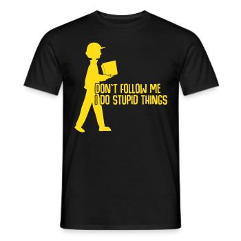Paketzusteller Witz Paketbote - Männer T-Shirt - Schwarz - Vorne - AI Model Male 178 light (178cm)
