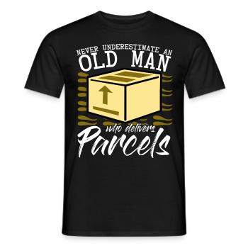 Paketzusteller Briefträger Paketbote - Männer T-Shirt - Schwarz - Vorne - AI Model Male 178 light (178cm)