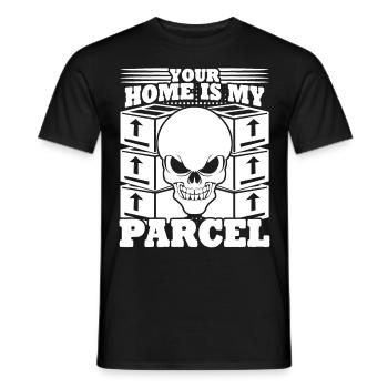 Paketzusteller Schädel Paketbote - Männer T-Shirt - Schwarz - Vorne - AI Model Male 178 light (178cm)