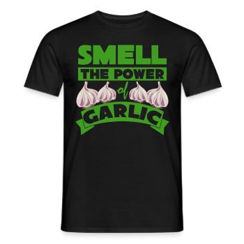The Smell of Garlic - Männer T-Shirt - Schwarz - Vorne - AI Model Male 178 light (178cm)