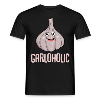 Garlic Garloholic - Männer T-Shirt - Schwarz - Vorne - AI Model Male 178 light (178cm)