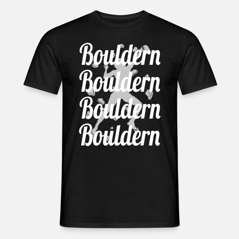 Bouldern Boulder Klettern Boulderer Bouldering - Männer T-Shirt - Schwarz