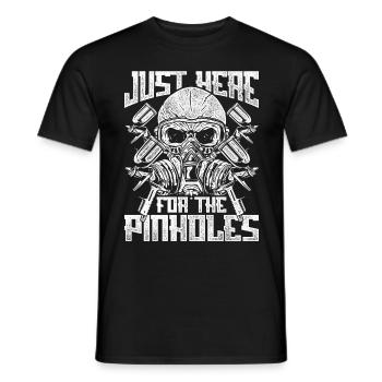 Car Painter Just Here For The Pinholes - Men's T-Shirt - black - Front - AI Model Male 178 light (178cm)