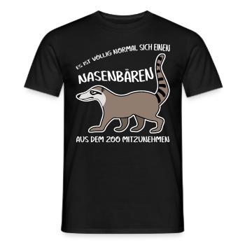 Nasenbär Coati Nasenbären - Männer T-Shirt - Schwarz - Vorne - AI Model Male 178 light (178cm)