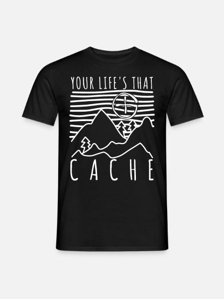 Geocacher Treasure Hunt Geocache - Men's T-Shirt - black