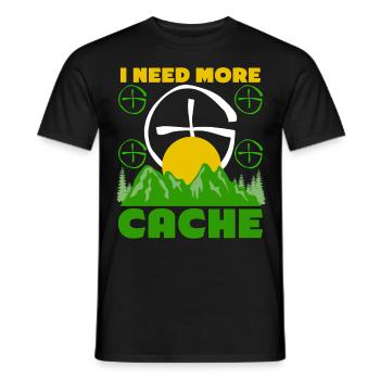 Geocacher Saying Chasse au trésor Geocache - T-shirt homme - noir - Devant - AI Model Male 178 light (178cm)