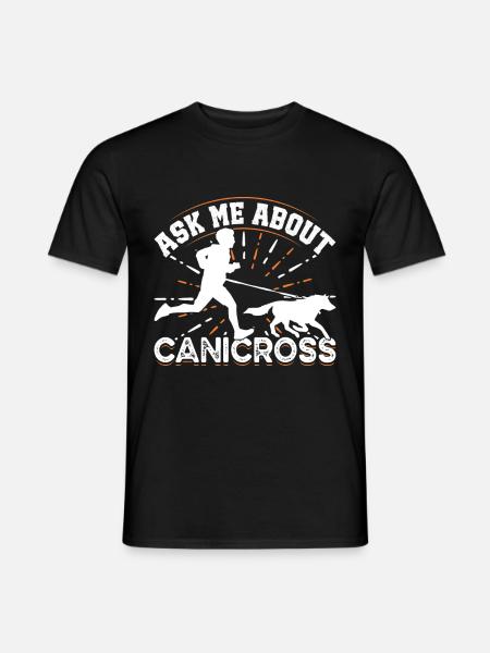 Dog running Canicross Design - Men's T-Shirt - black